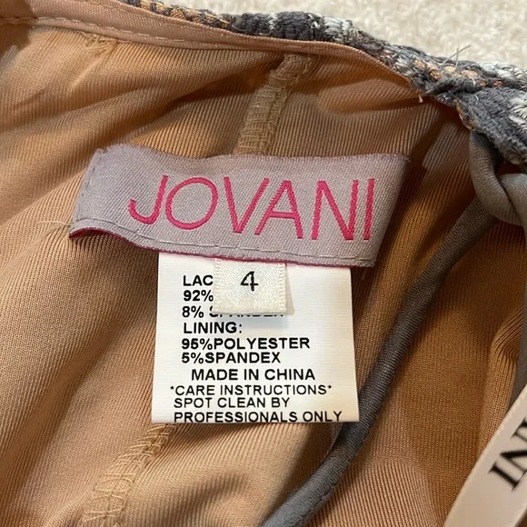 Jovani Silver and Brown Backless Dress - Picture 7 of 7